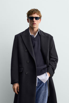 DOUBLE-BREASTED WOOL BLEND COAT AARON LEVINE X - Image 2