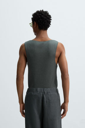 COTTON - HEMP RIBBED TANK TOP - Image 3
