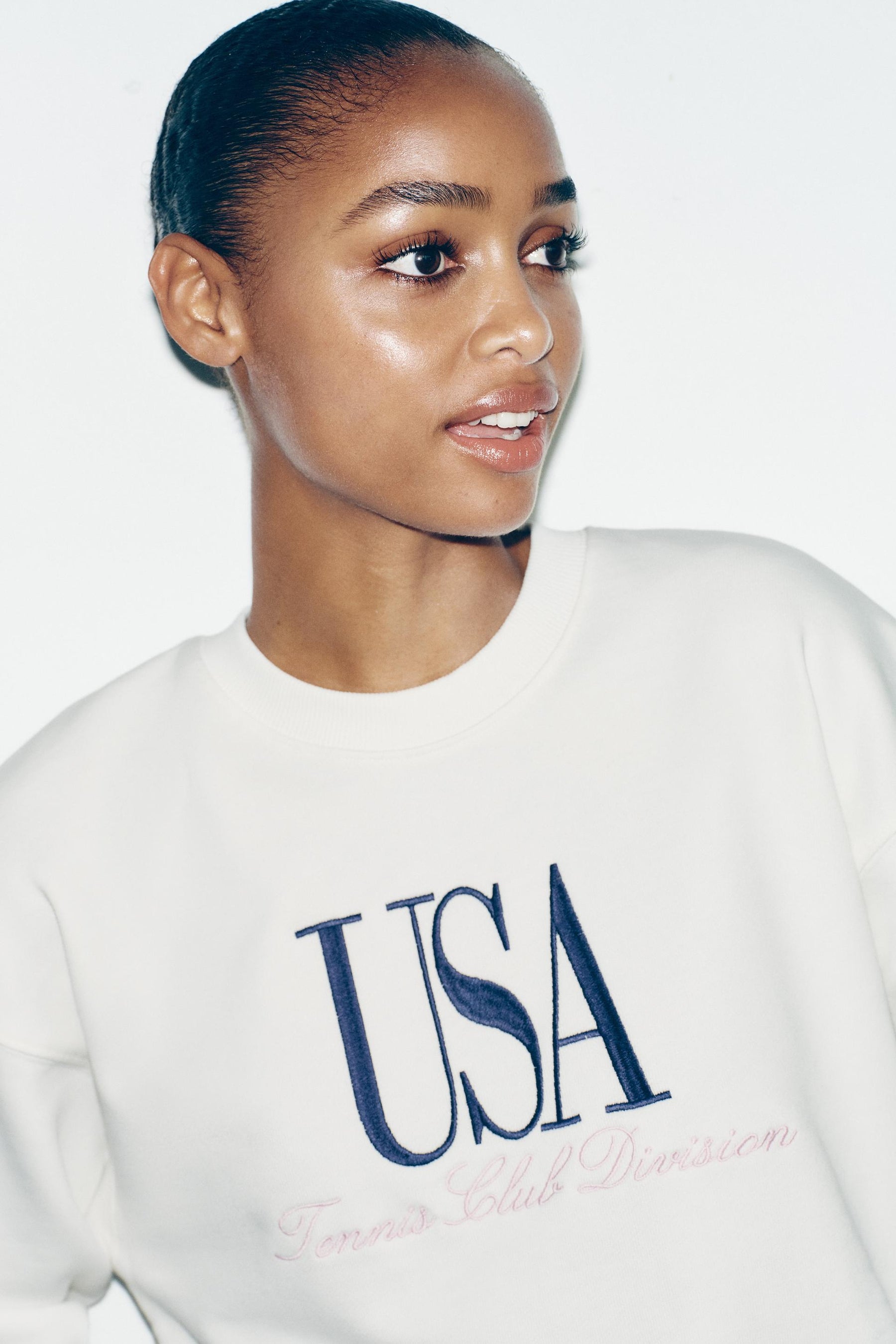 Cotton Slogan Sweatshirt