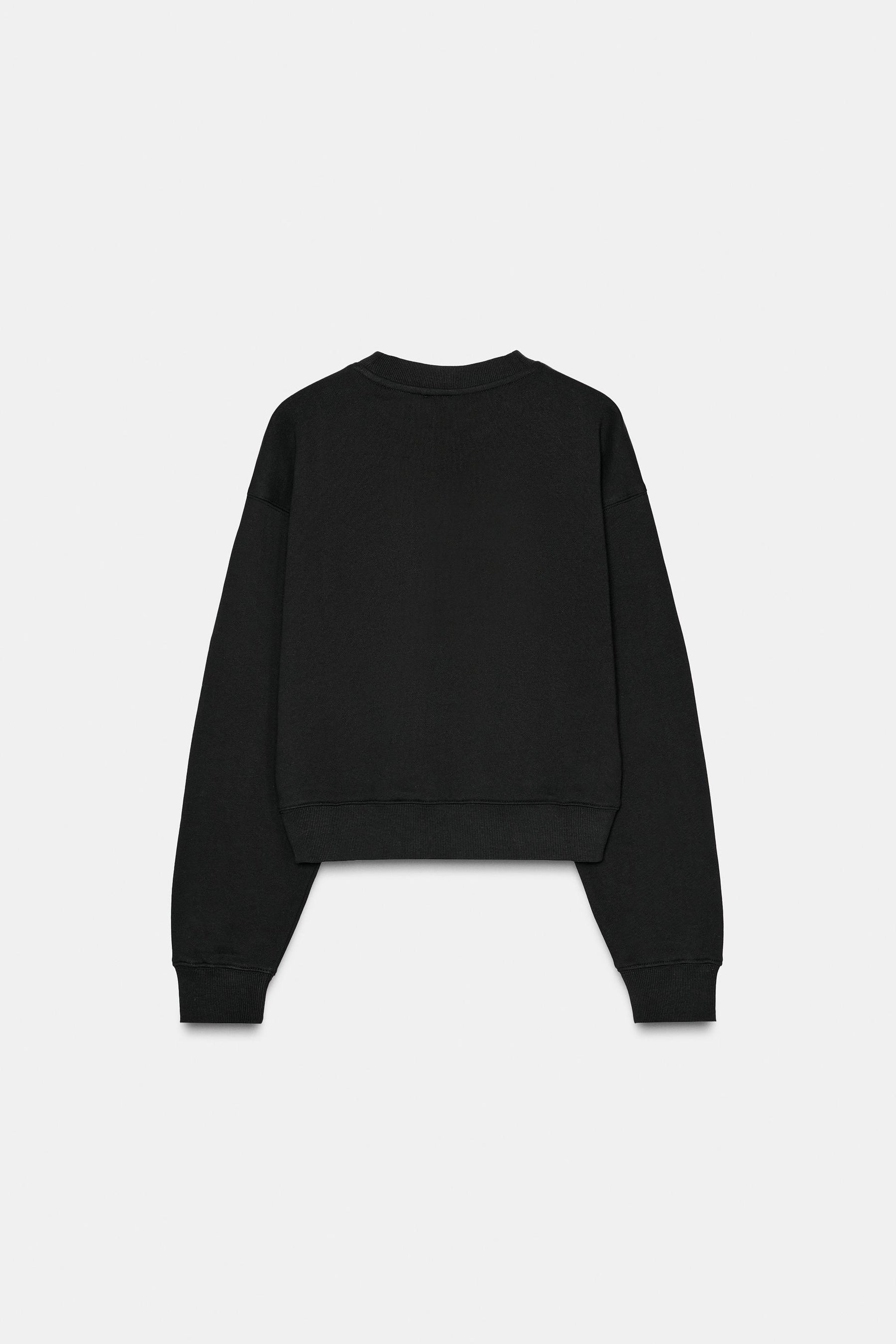 Contrast Slogan Sweatshirt