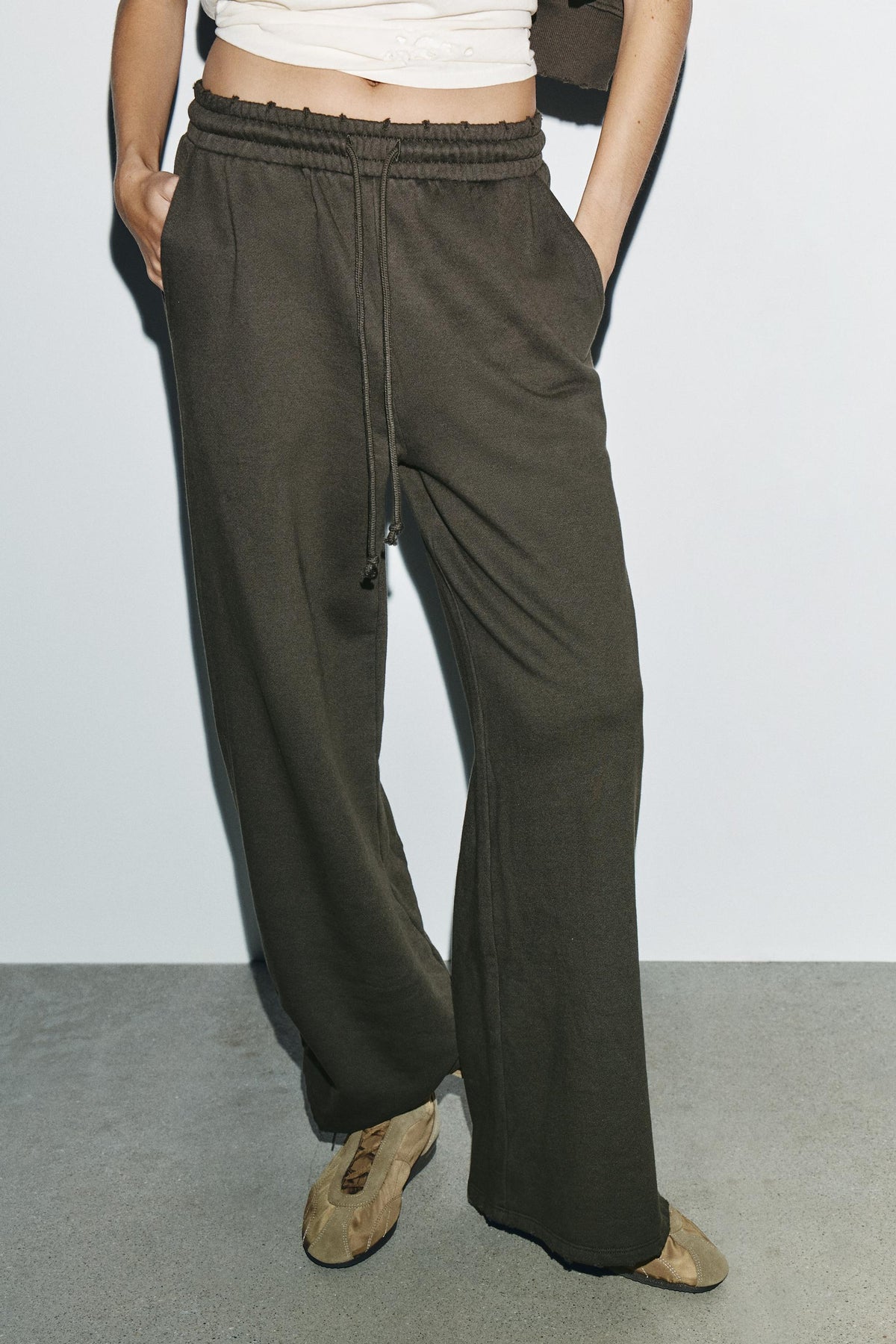 Studded Washed Trousers