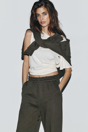 Studded Washed Trousers