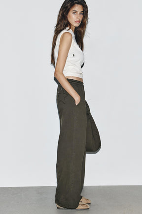 Studded Washed Trousers