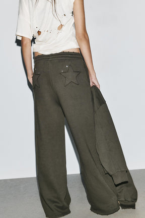 Studded Washed Trousers
