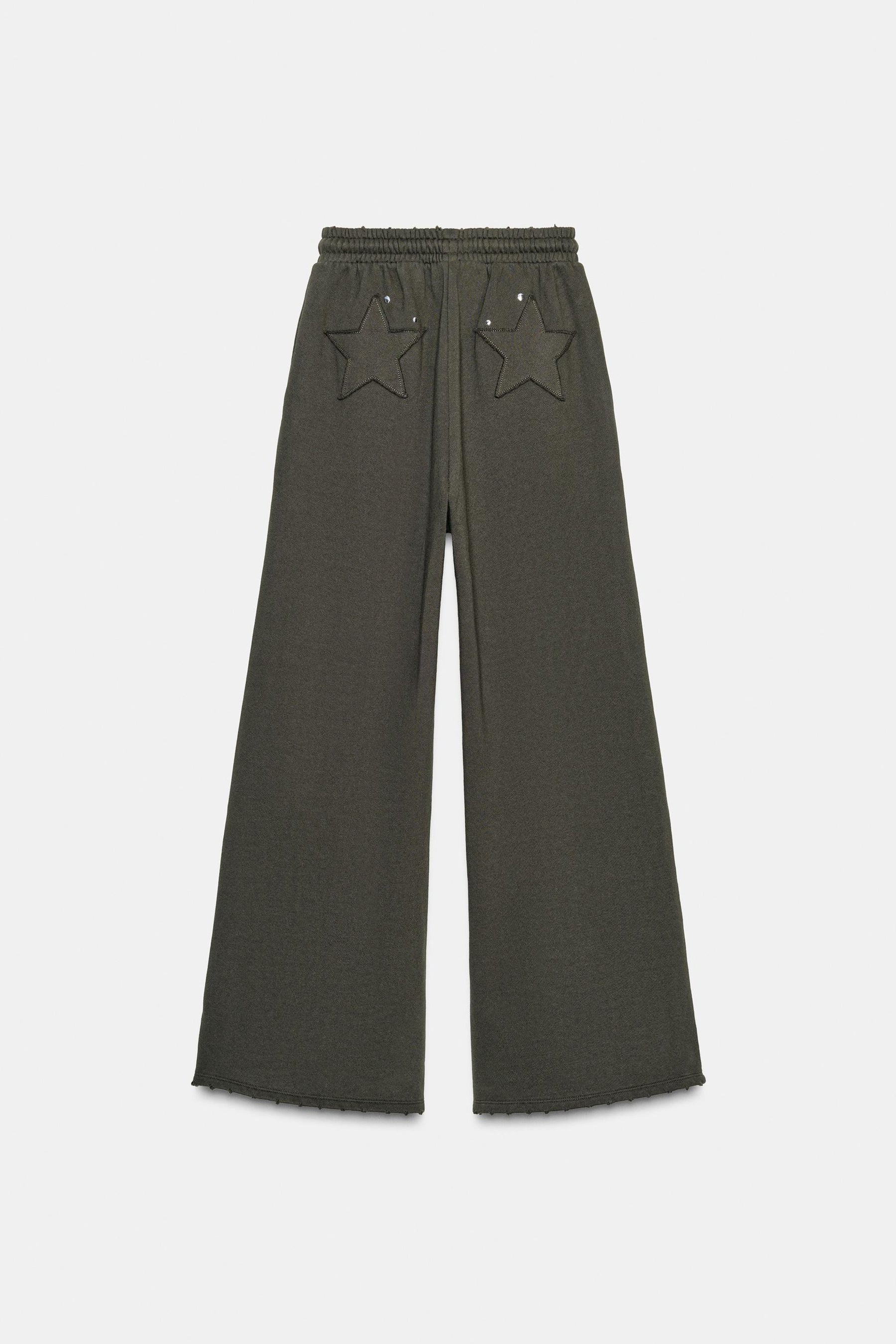 Studded Washed Trousers