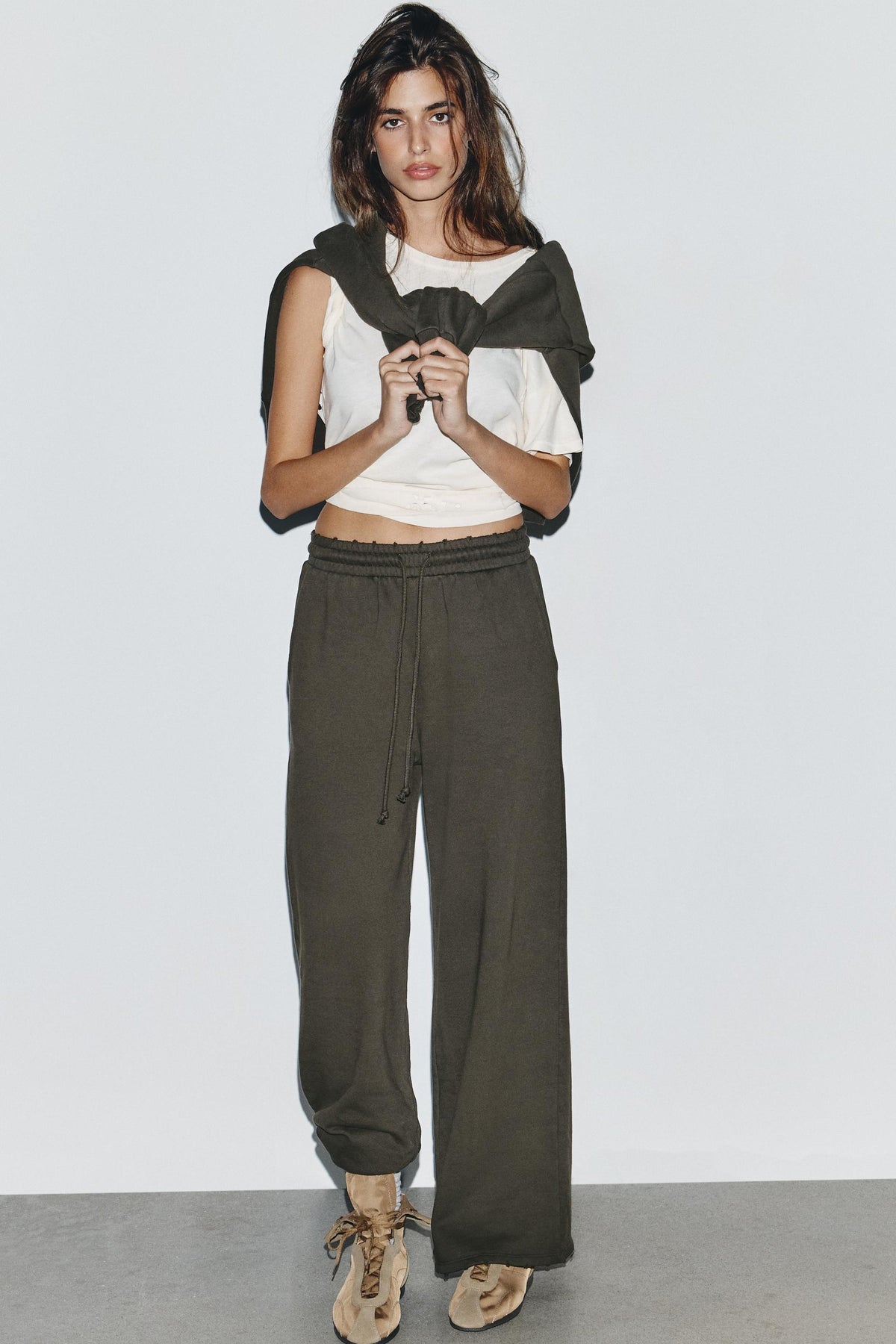 Studded Washed Trousers