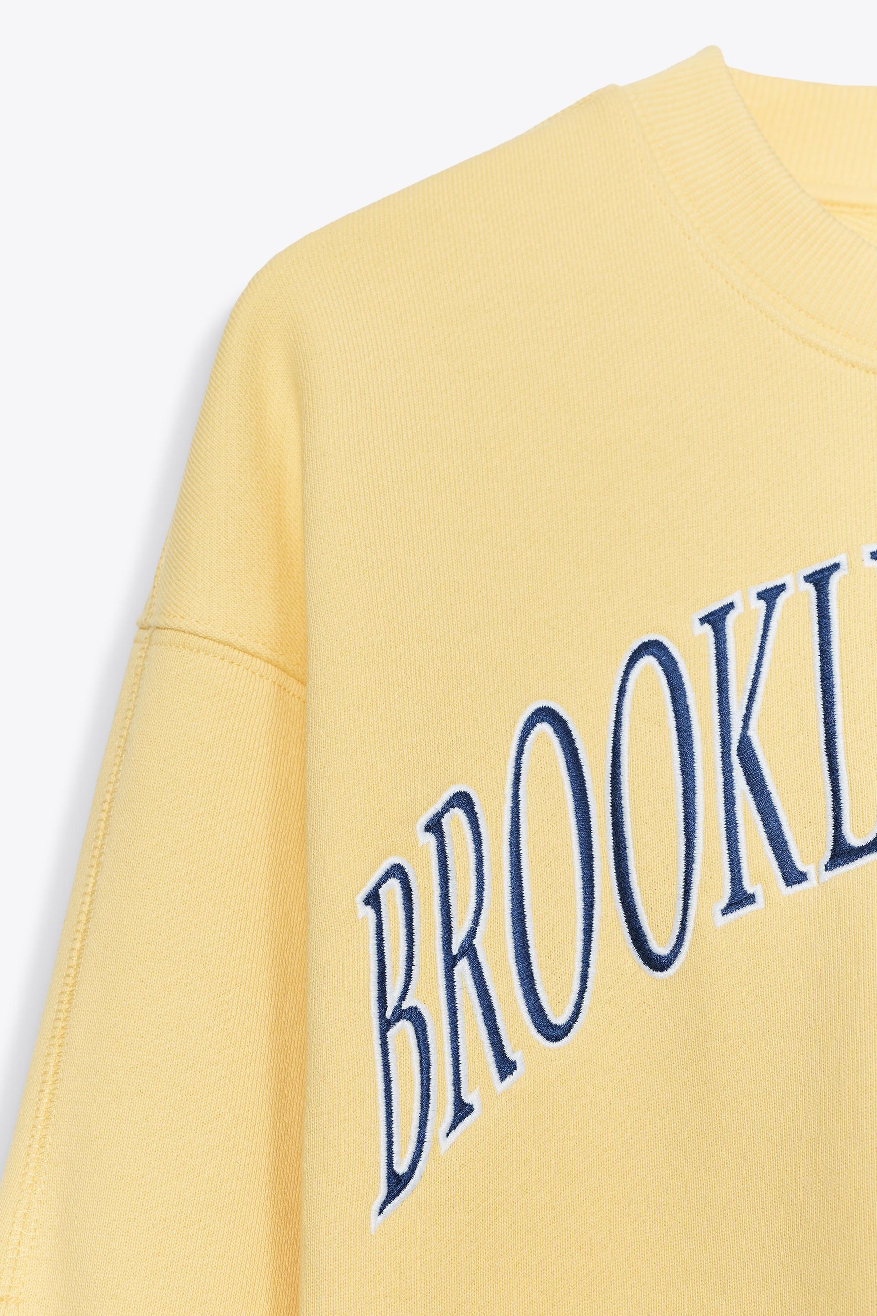 EMBROIDERED PLUSH SWEATSHIRT