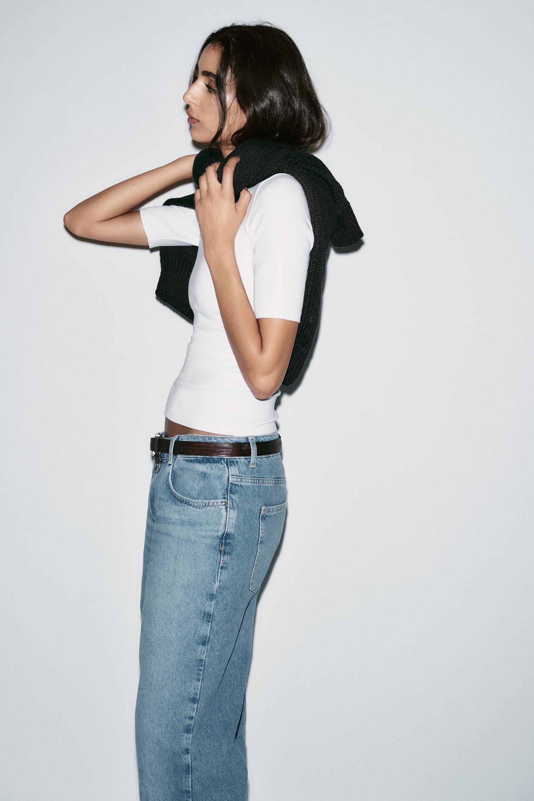 Gathered Interlock T-Shirt