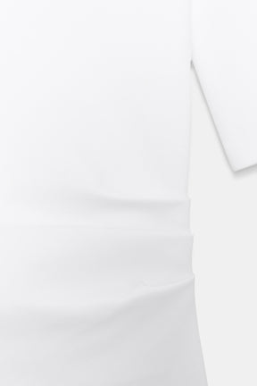 Gathered Interlock T-Shirt