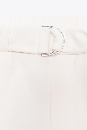 Belted Barrel Leg Trousers