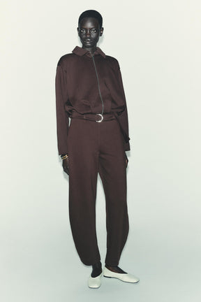 Belted Barrel Trousers