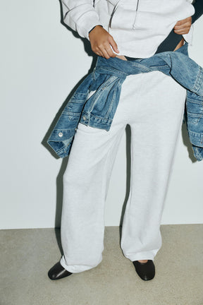 FLEECE STRAIGHT-LEG TROUSERS