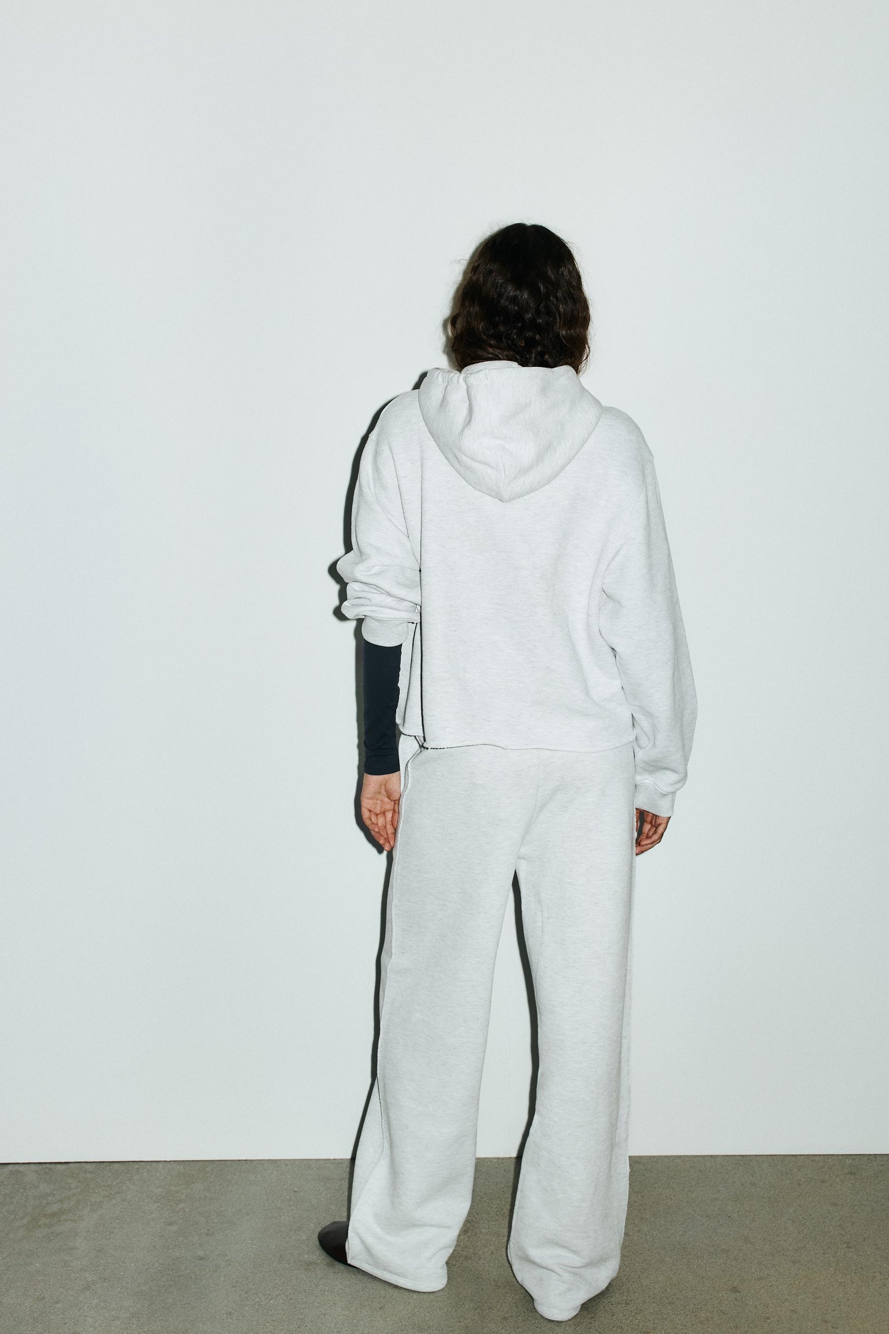 FLEECE STRAIGHT-LEG TROUSERS