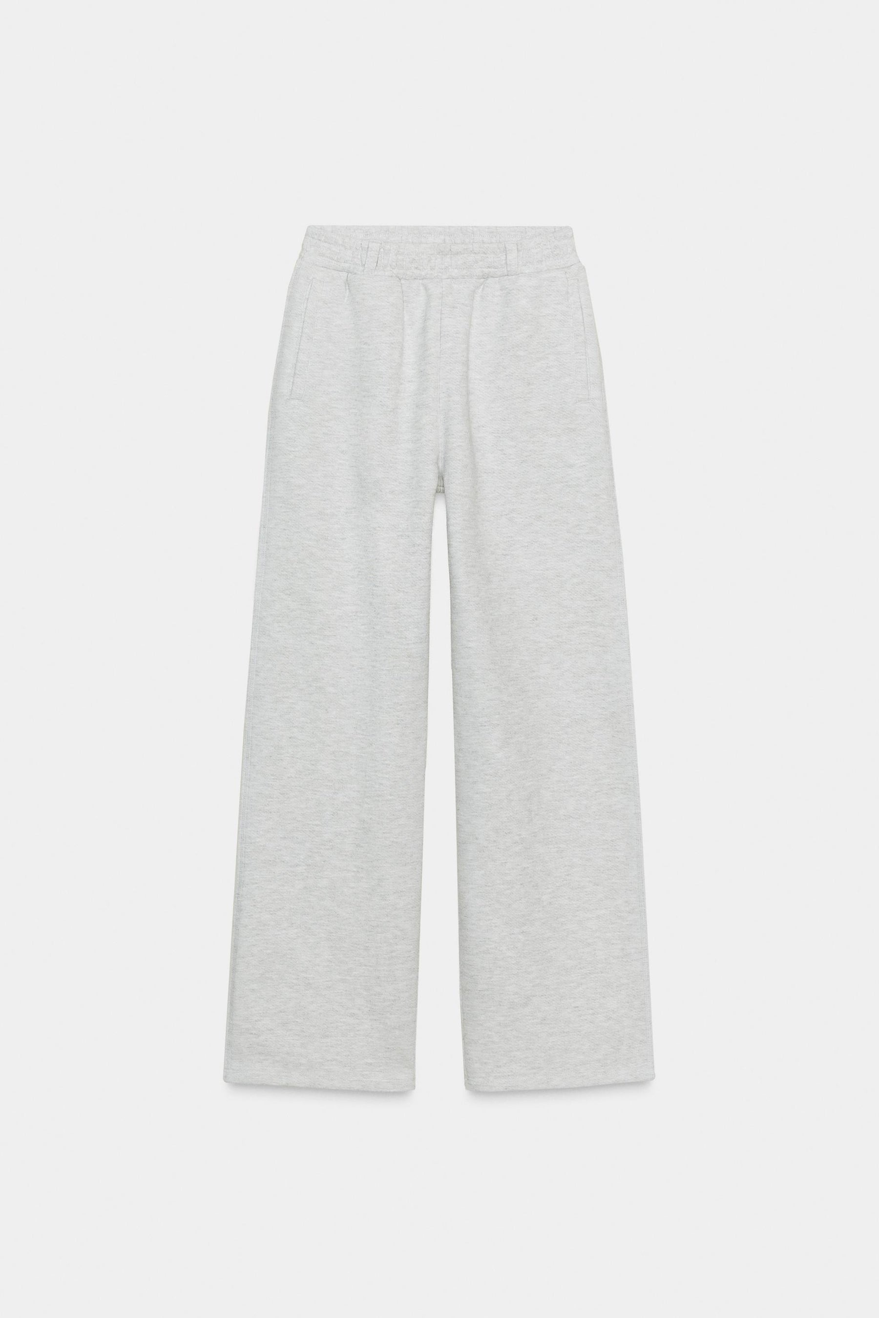 FLEECE STRAIGHT-LEG TROUSERS