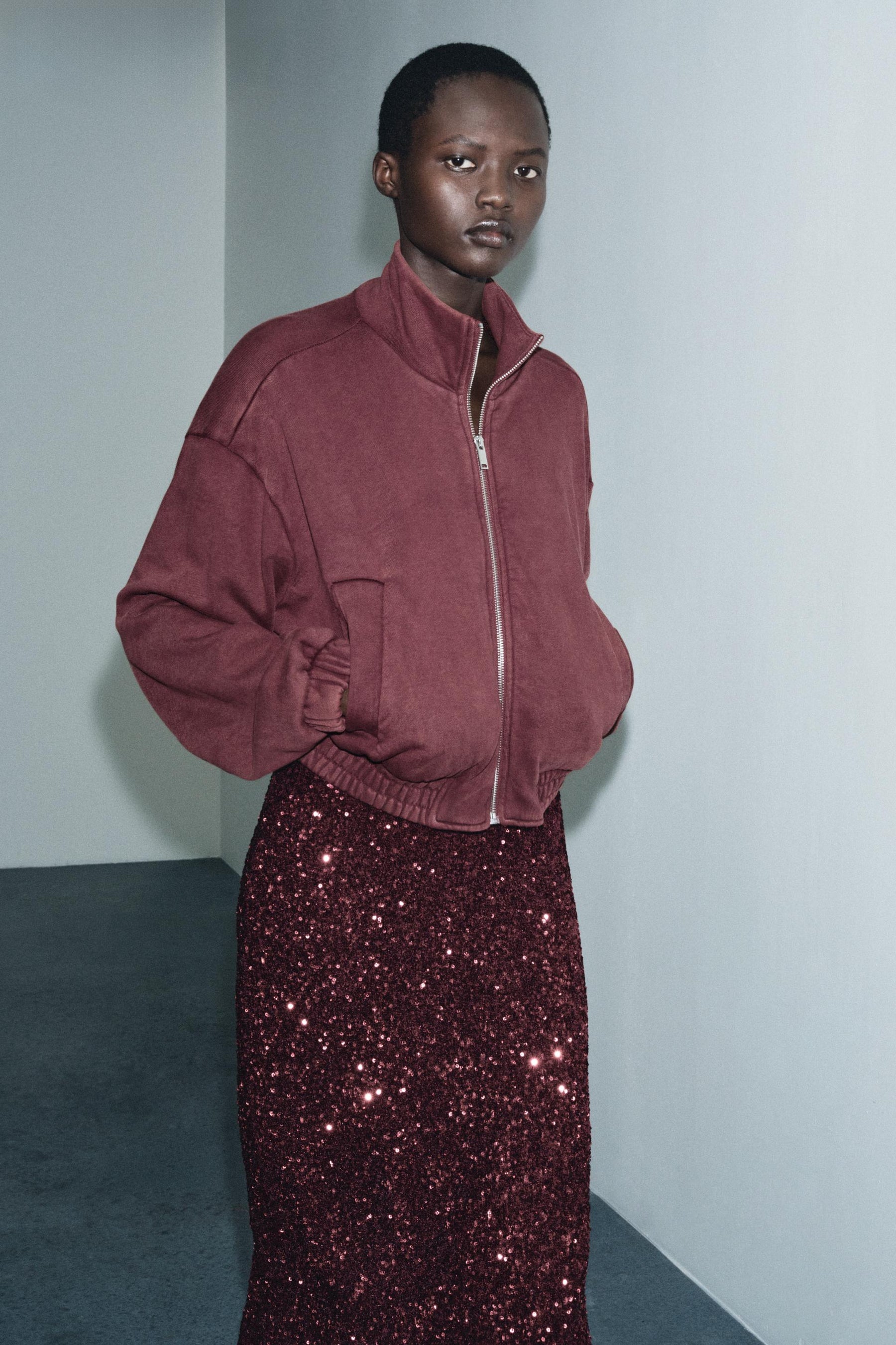 WASHED FLEECE JACKET