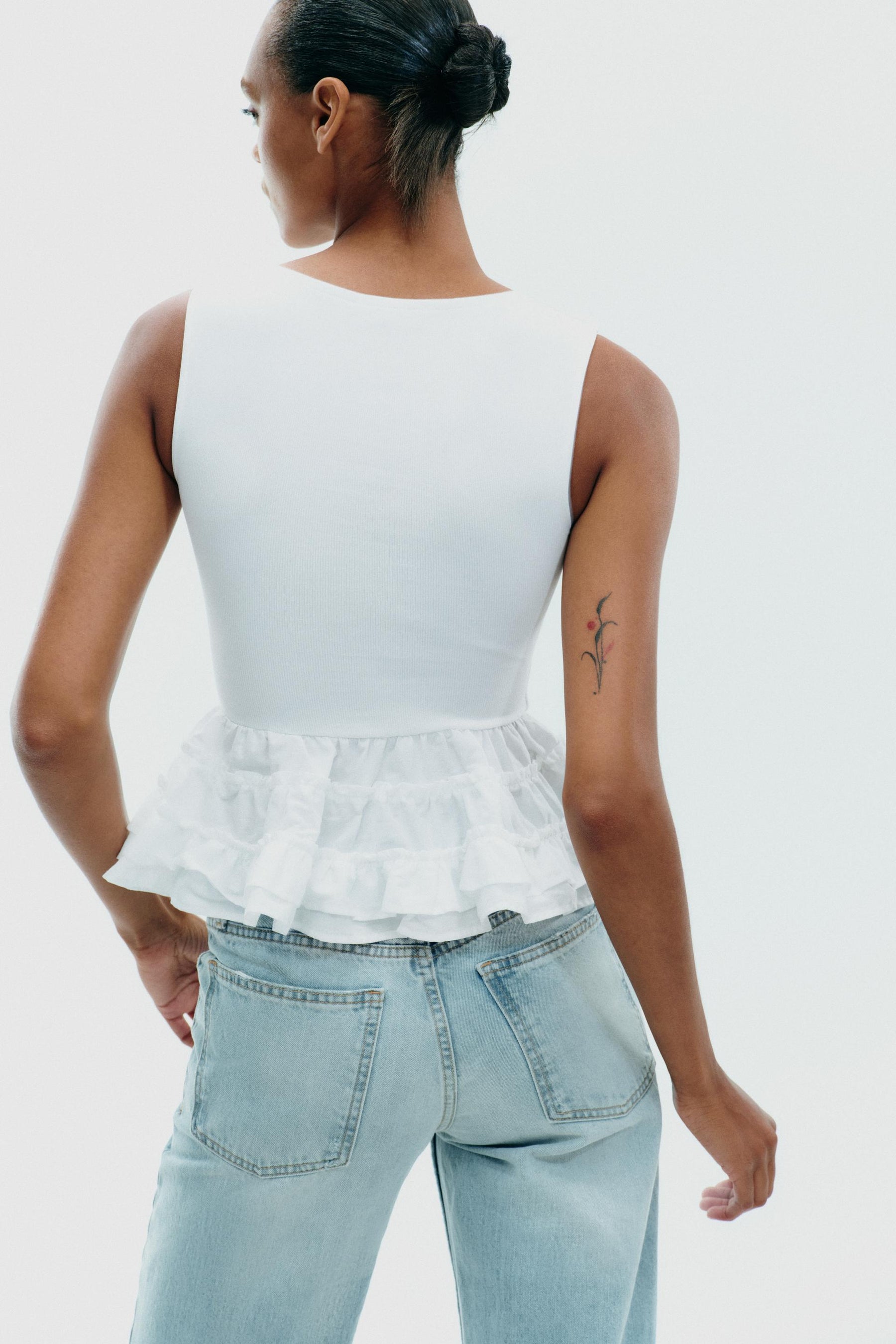 Peplum Top with Straps