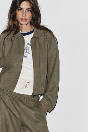 Soft Zip-Up Bomber
