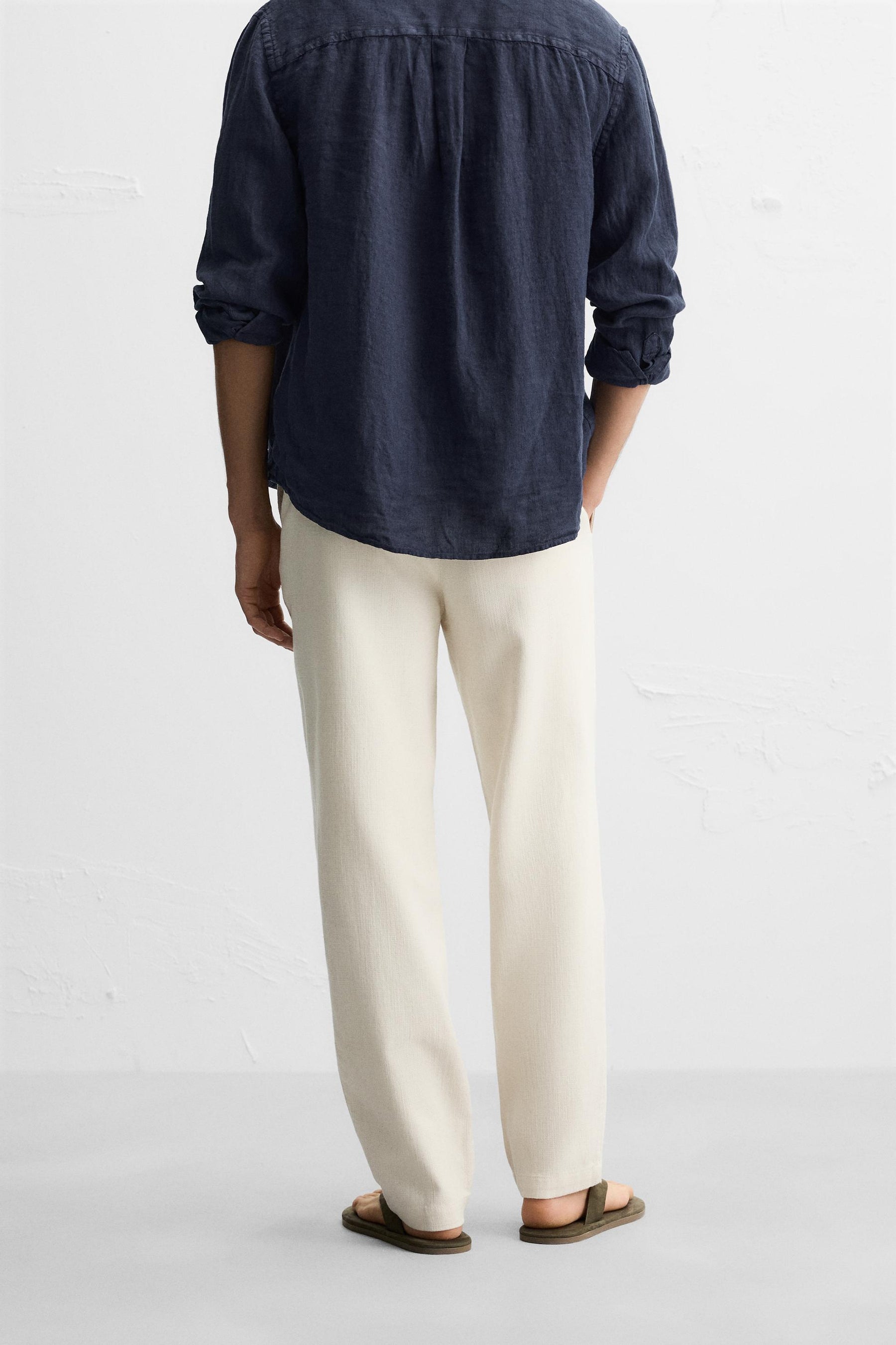 RELAXED FIT TEXTURED TROUSERS - Image 3