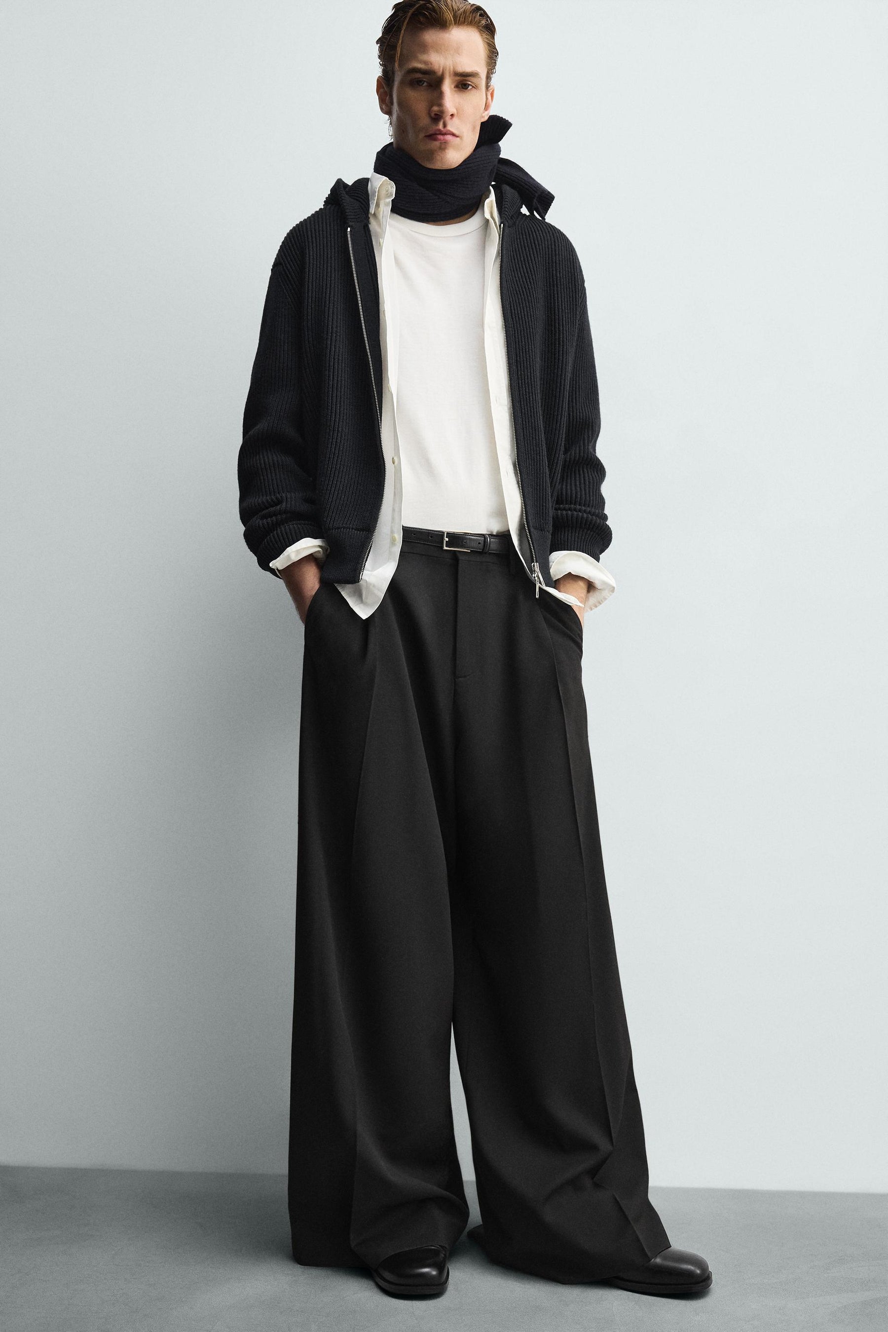 WIDE-LEG PLEATED TROUSERS - Image 6