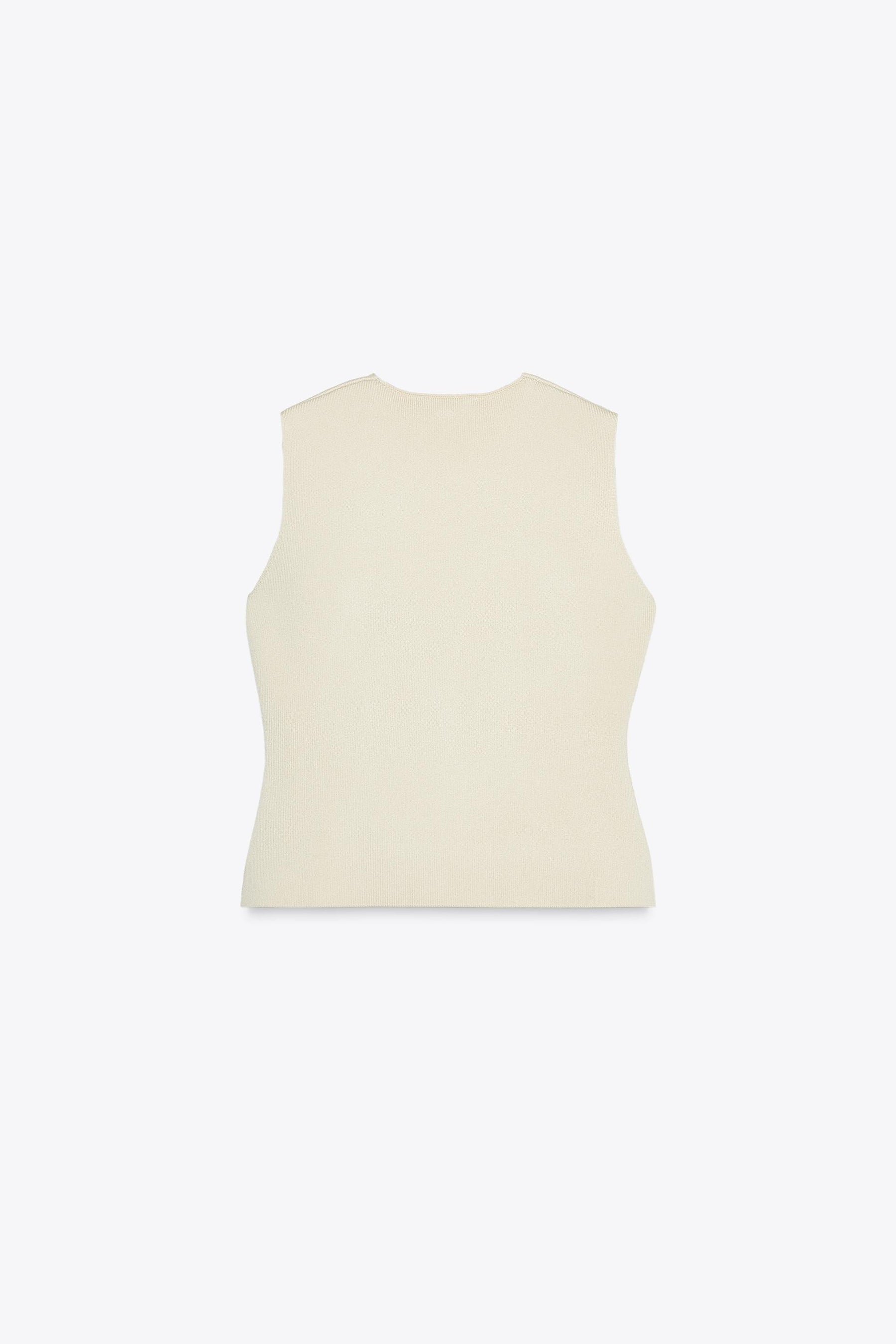 PLAIN KNIT WAISTCOAT - Image 5
