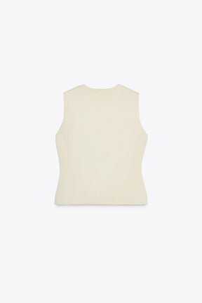 PLAIN KNIT WAISTCOAT - Image 5