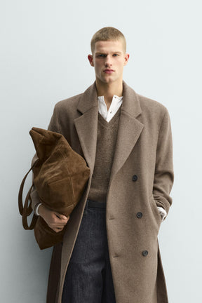 DOUBLE-BREASTED WOOL BLEND COAT WITH BELT - Image 2