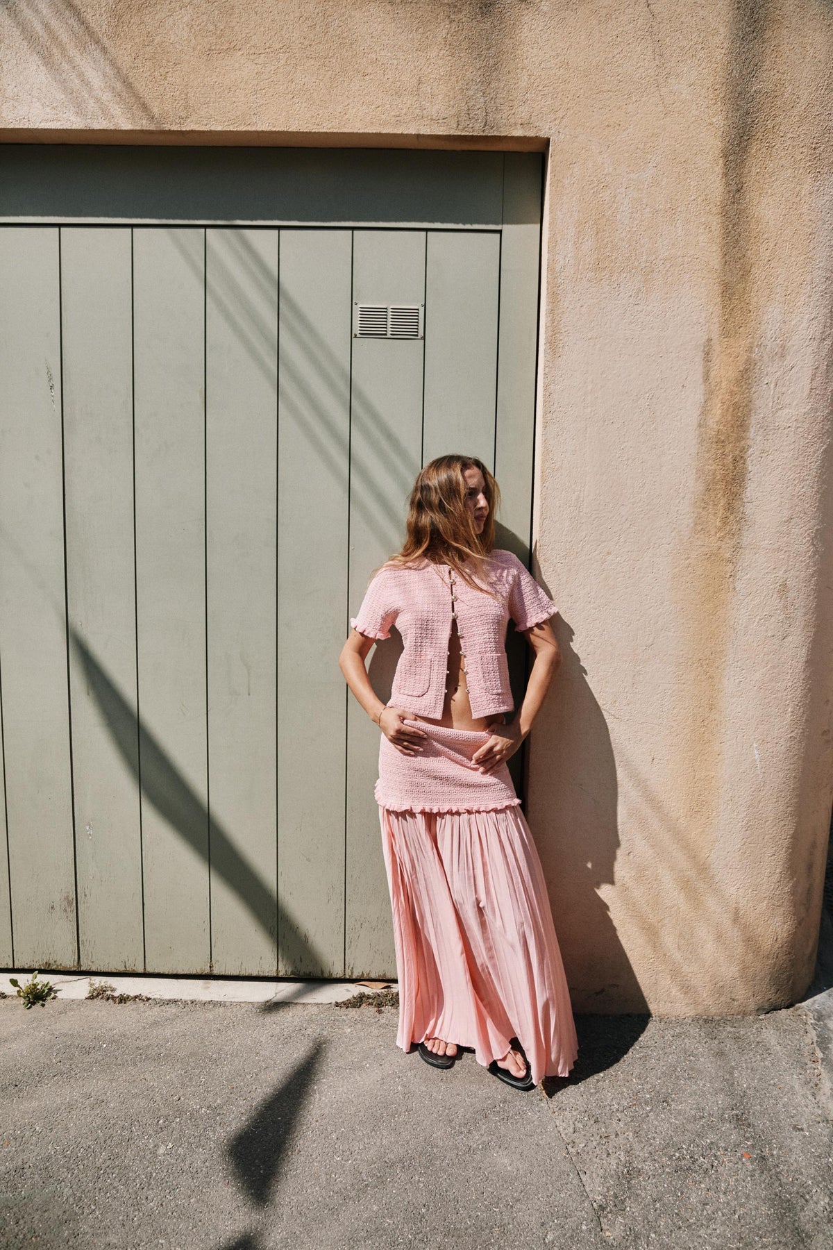 RUFFLED KNIT CARDIGAN - Image 1