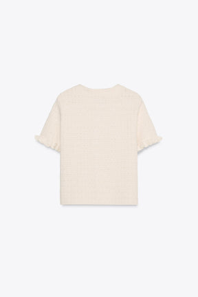 RUFFLED KNIT CARDIGAN - Image 5