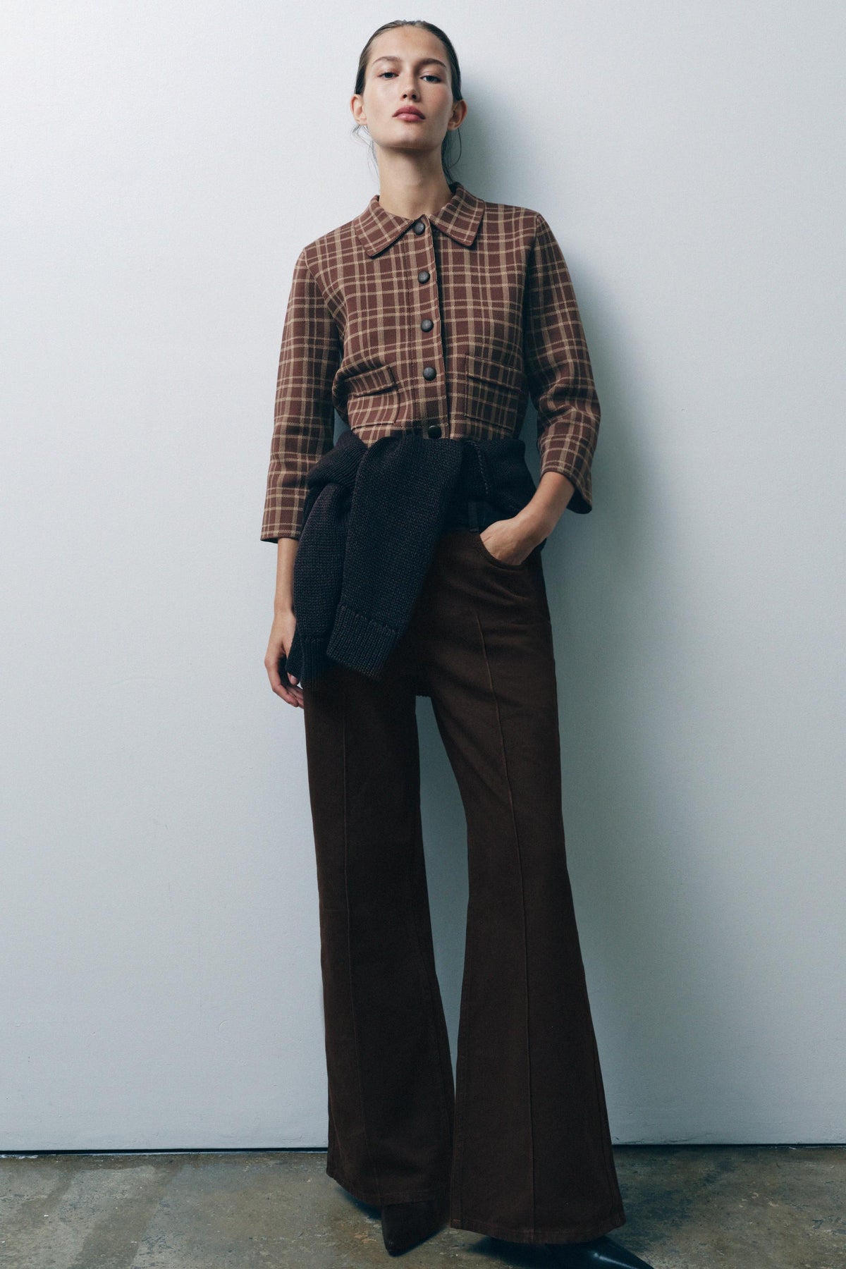 CHECK CARDIGAN - Image 1