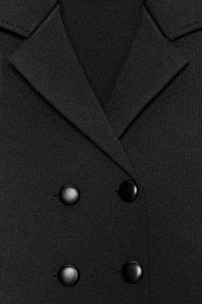 Knit Double-Breasted Blazer