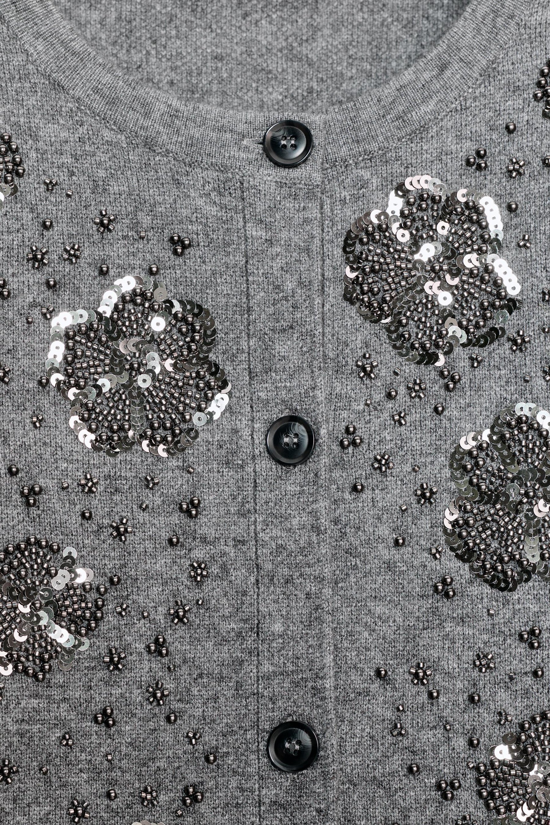 Beaded Knit Cardigan