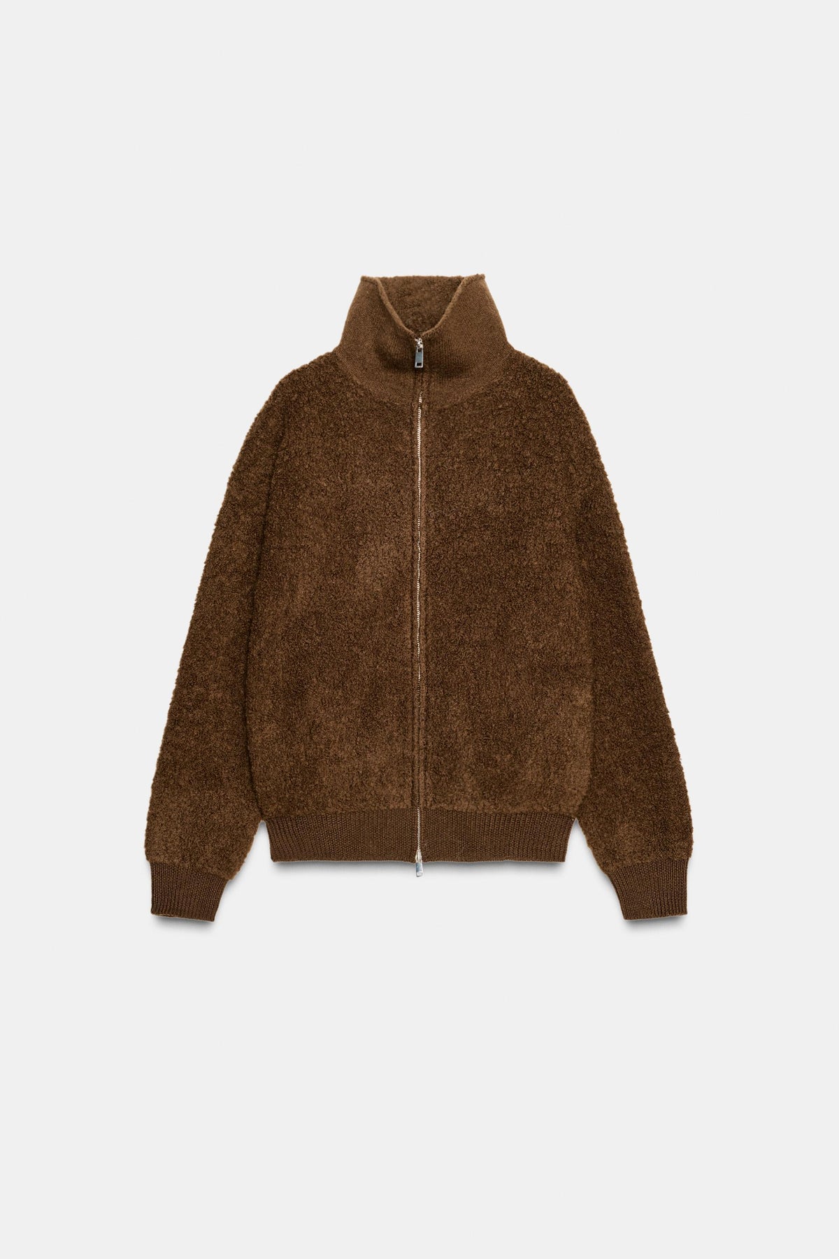 Bouclé Wool Bomber Jacket