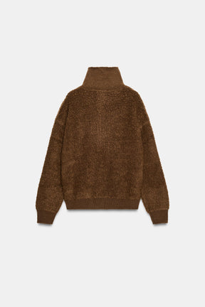 Bouclé Wool Bomber Jacket