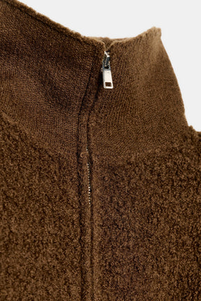 Bouclé Wool Bomber Jacket