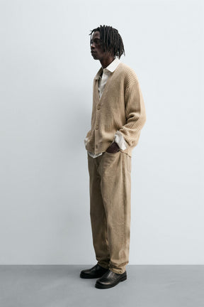 RIBBED TEXTURED CARDIGAN - Image 4