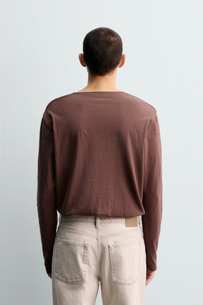 JACQUARD STRIPED T-SHIRT - Image 3