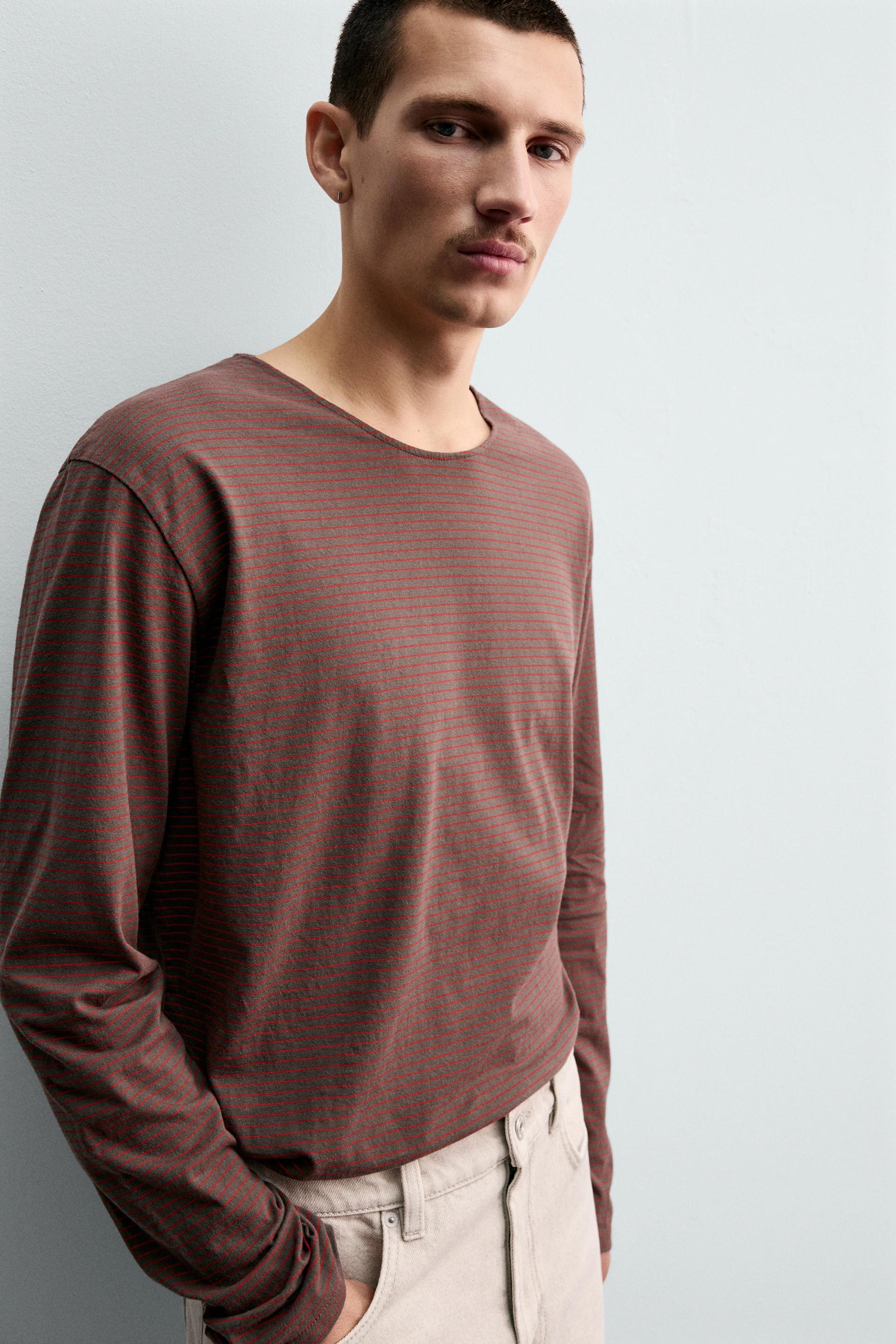 JACQUARD STRIPED T-SHIRT - Image 5