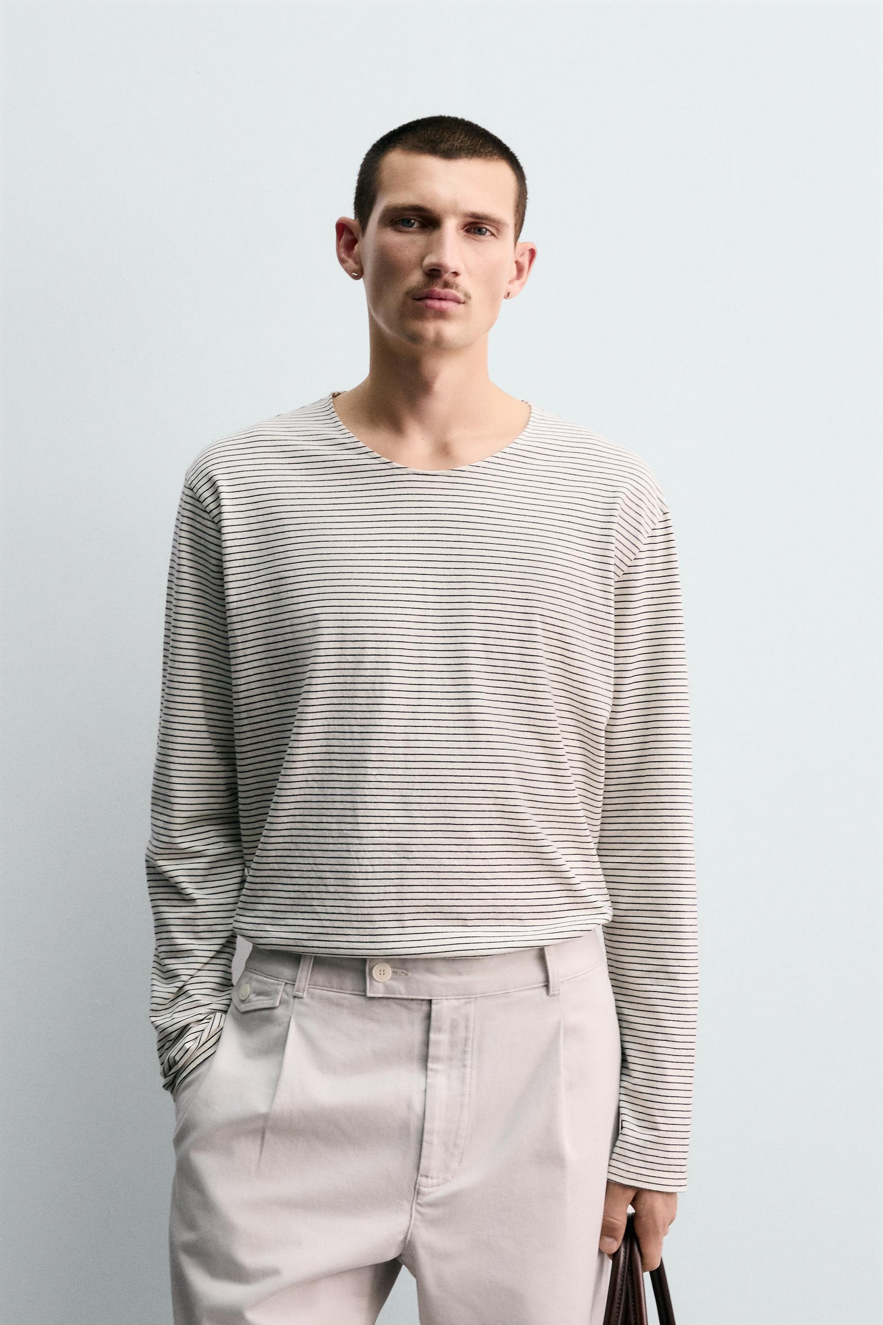 STRIPED JACQUARD T-SHIRT - Image 2