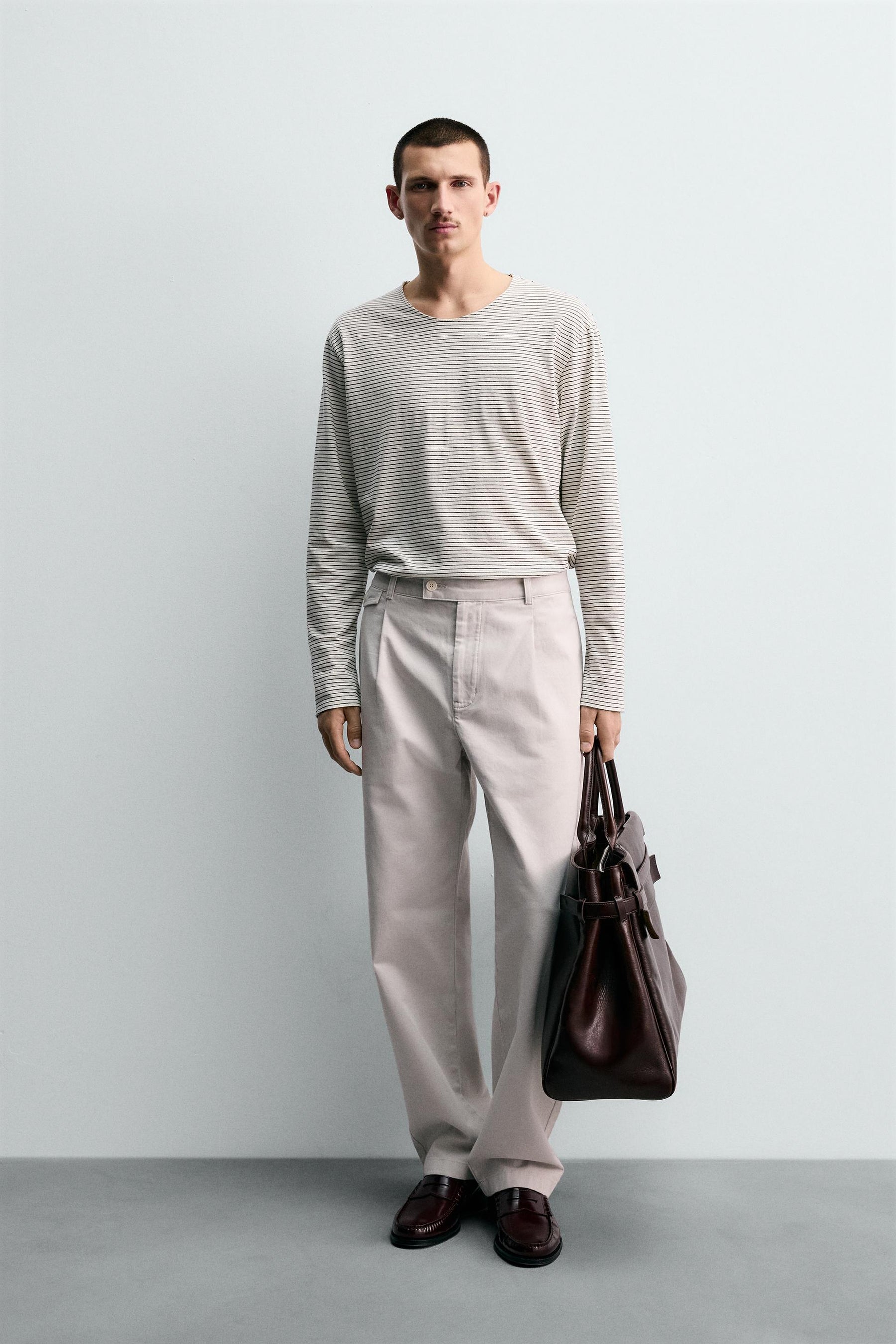 STRIPED JACQUARD T-SHIRT - Image 1