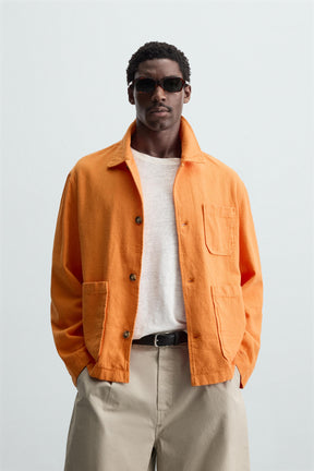 LINEN/COTTON OVERSHIRT - Image 2