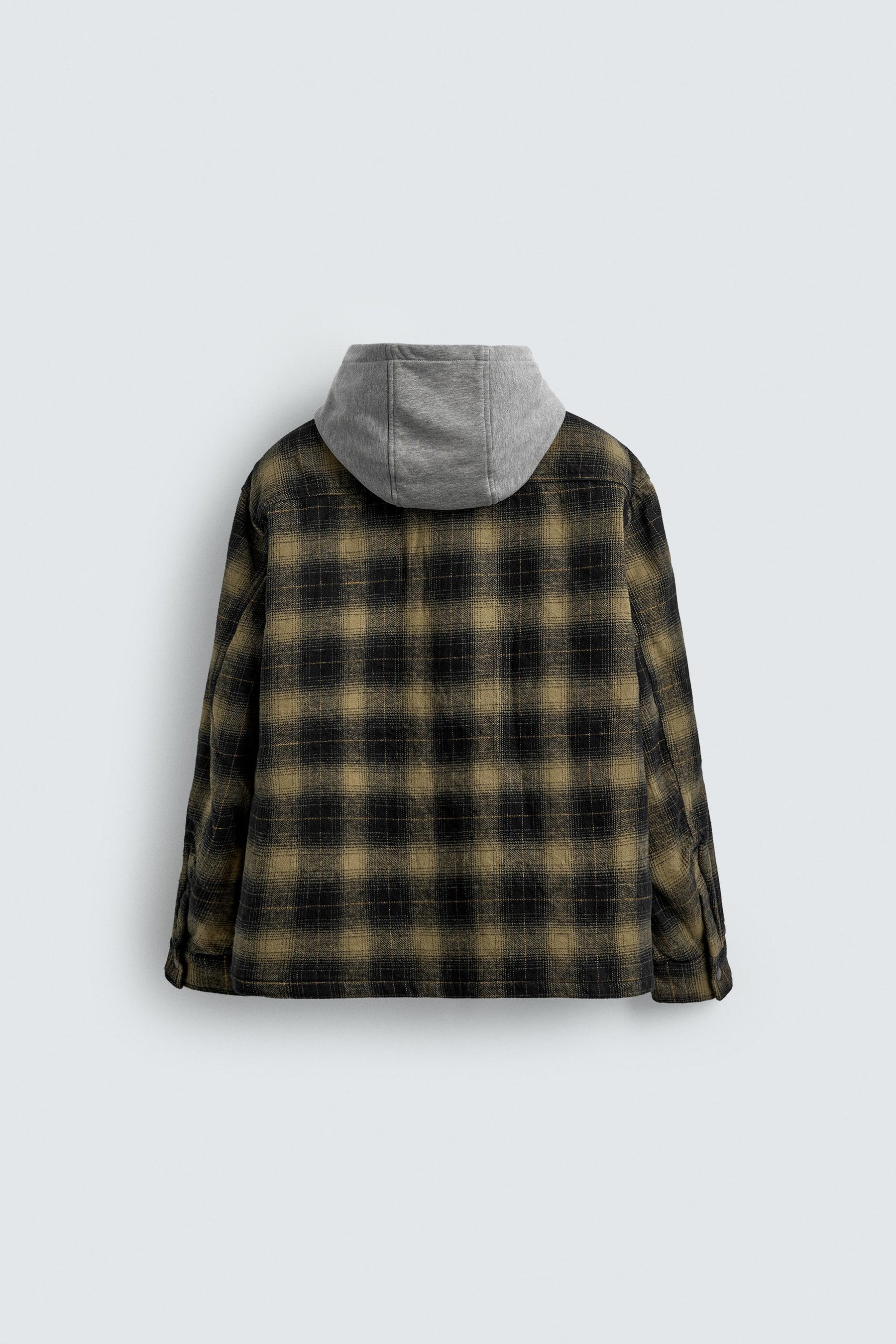 HOODED CHECK OVERSHIRT - Image 9