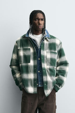QUILTED CHECK OVERSHIRT - Image 2