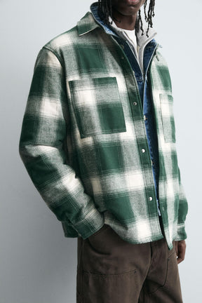 QUILTED CHECK OVERSHIRT - Image 5