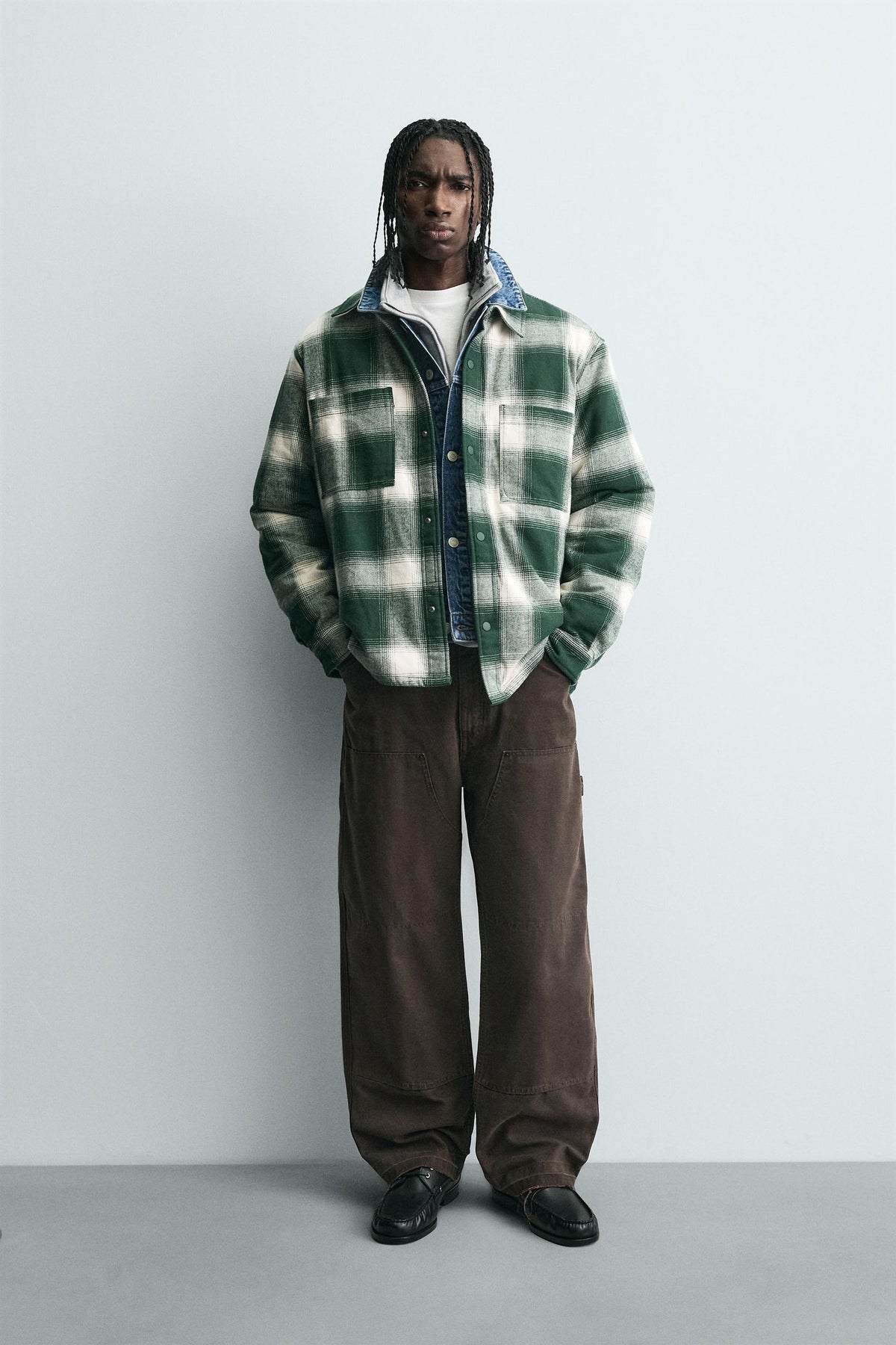 QUILTED CHECK OVERSHIRT - Image 1