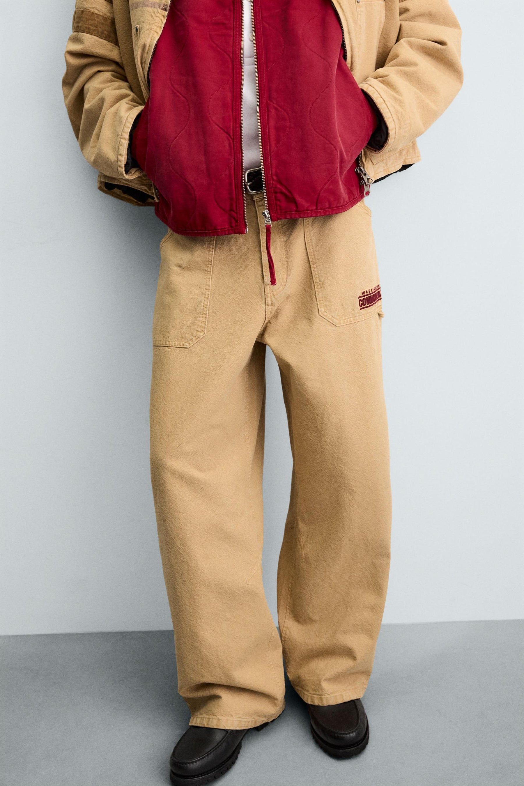 EMBROIDERED PATCH TROUSERS - Image 5