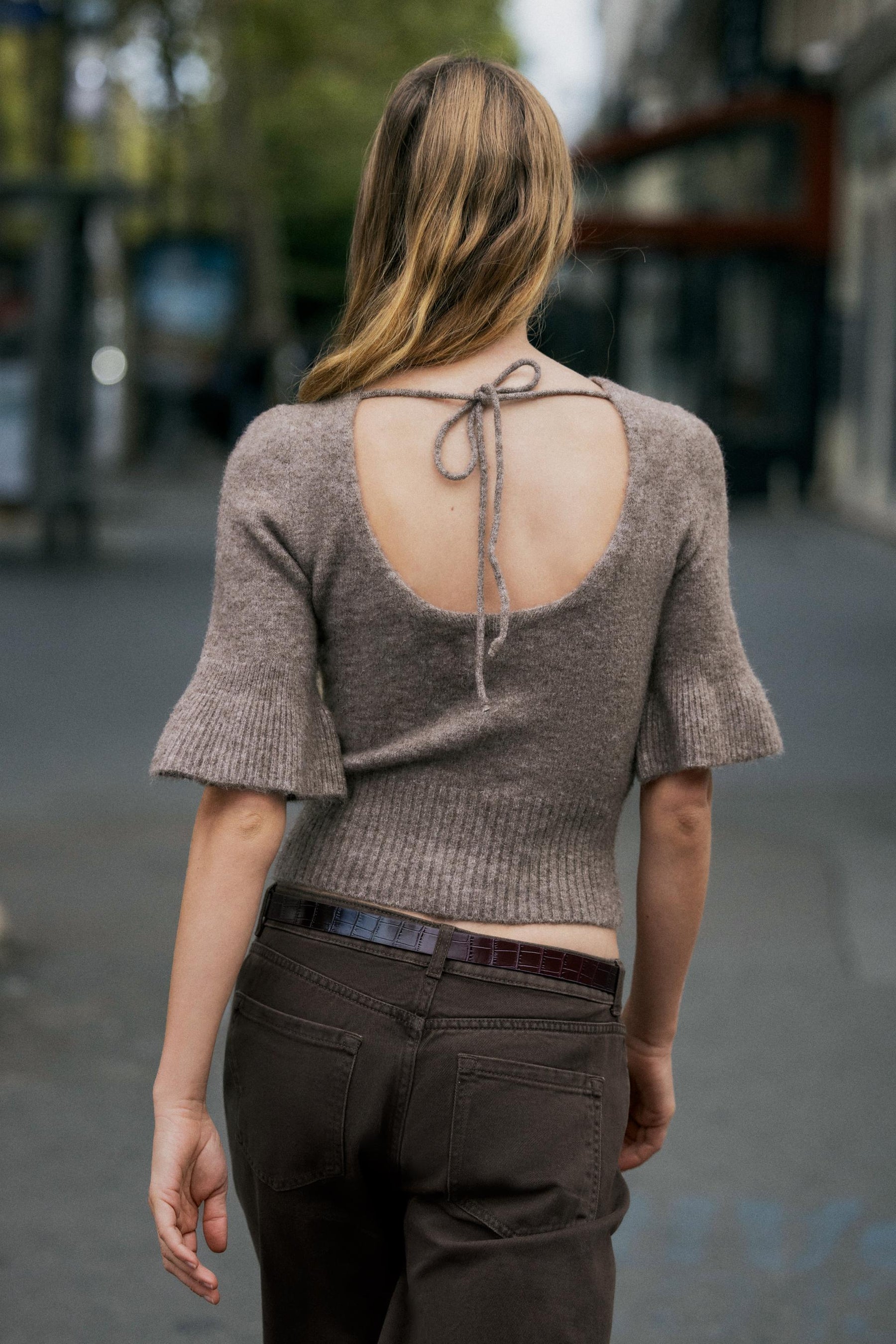 Open-Back Knit Jumper