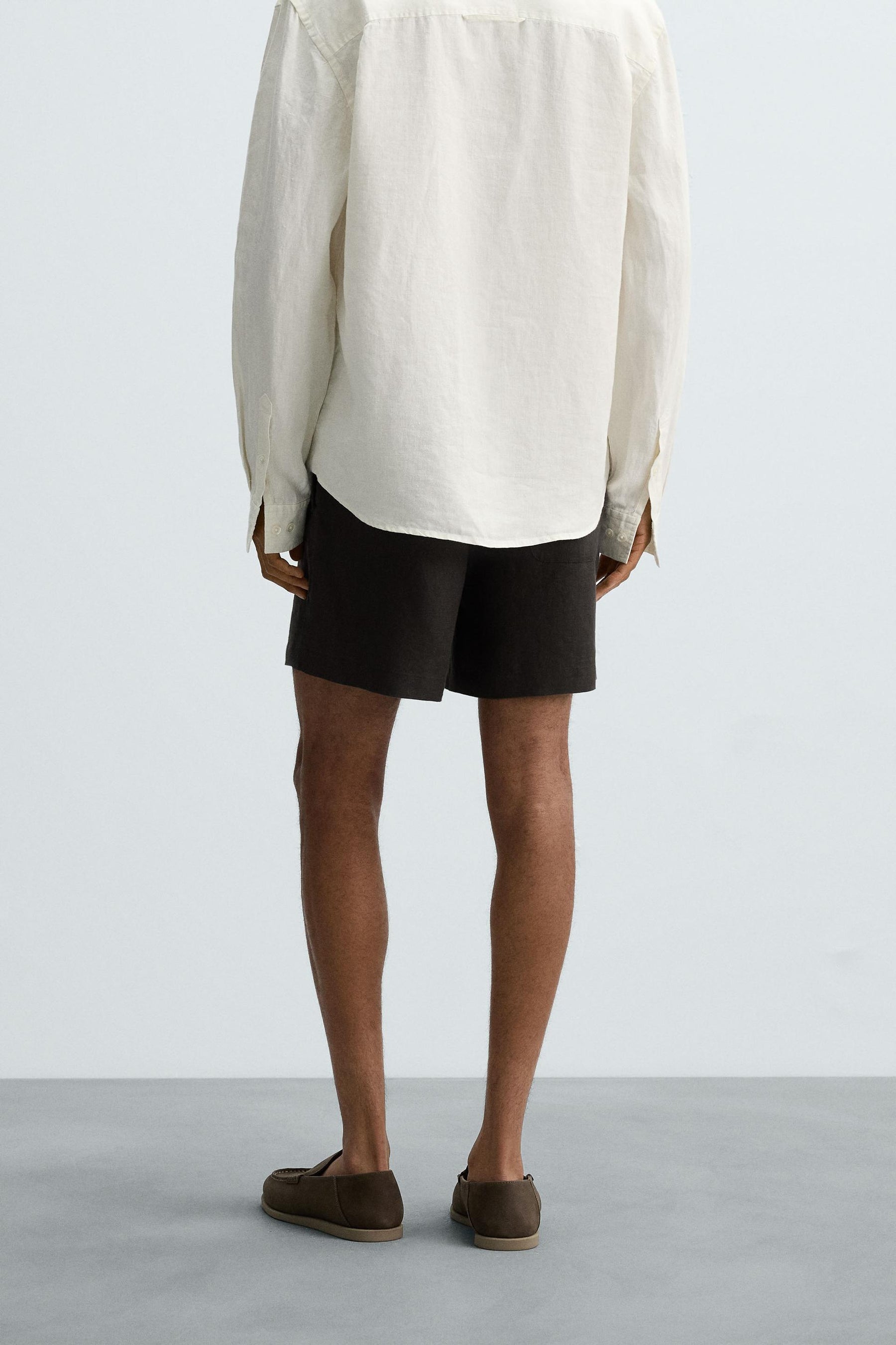 100% LINEN BERMUDA SHORTS - Image 3