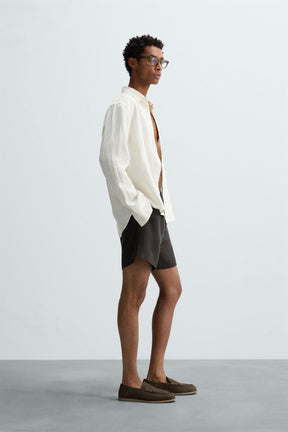 100% LINEN BERMUDA SHORTS - Image 4