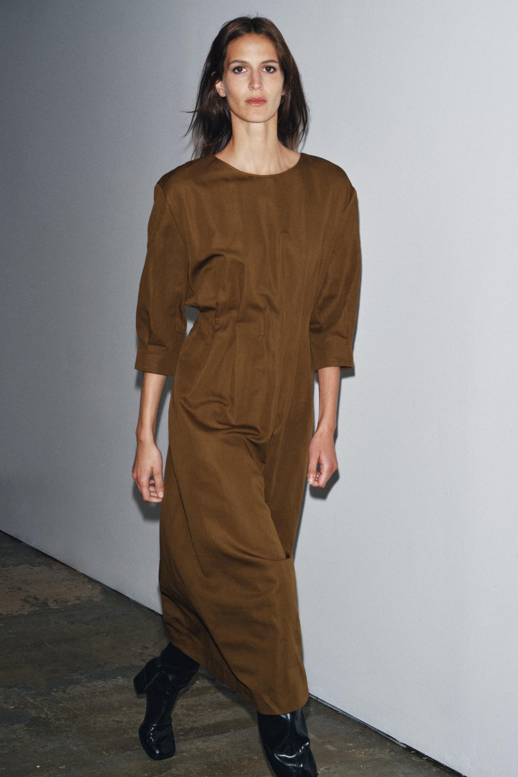 ZW COLLECTION PLEATED MIDI DRESS - Image 1