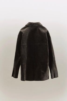 OVERSIZED 100% LEATHER SUEDE JACKET - Image 5